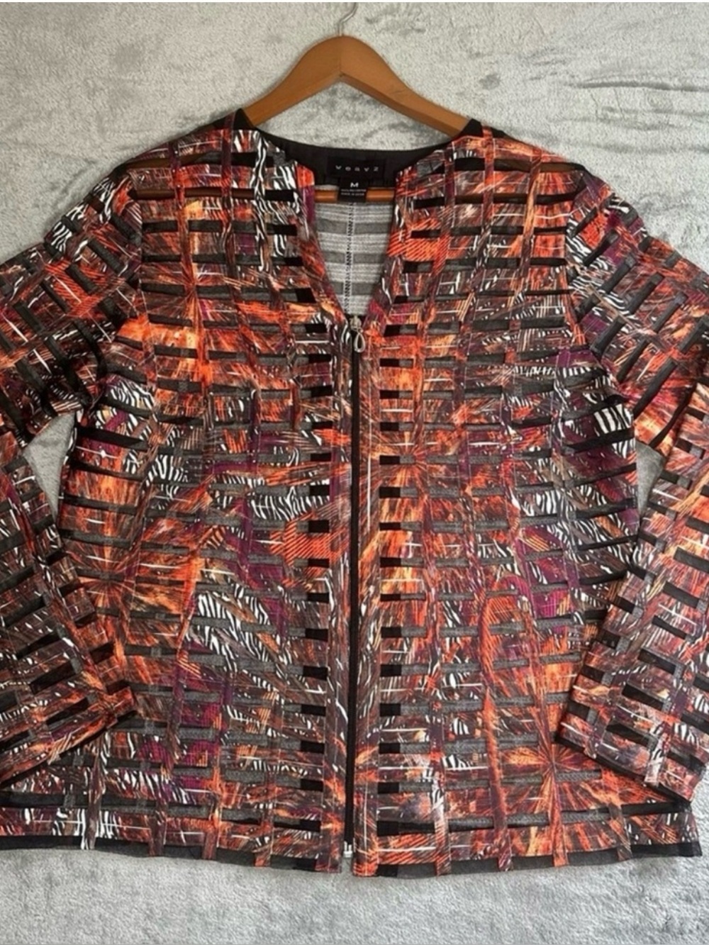 Weavz Jacket Abstract Mesh Fabric